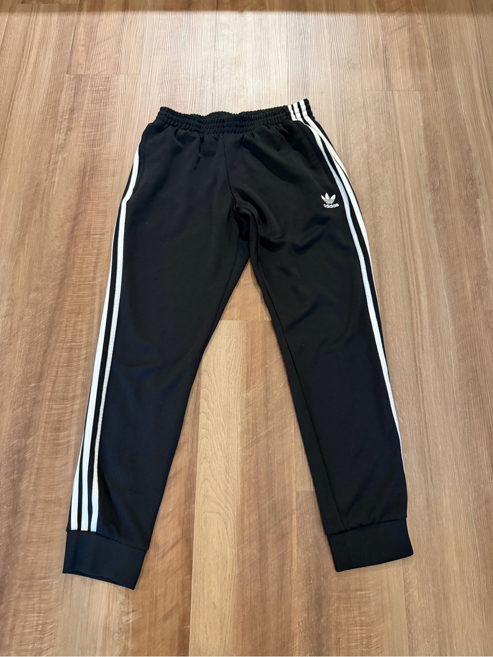 Adidas‎ Track Pants Black And White Size L 3 Stripes
